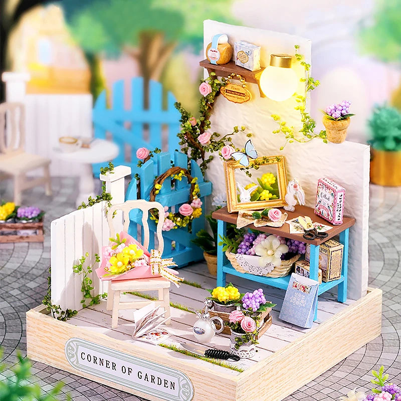 MemoryDIY Mini Doll House DIY 3D Puzzle Toy - Wooden Craft Model for Home Decoration & Gifts