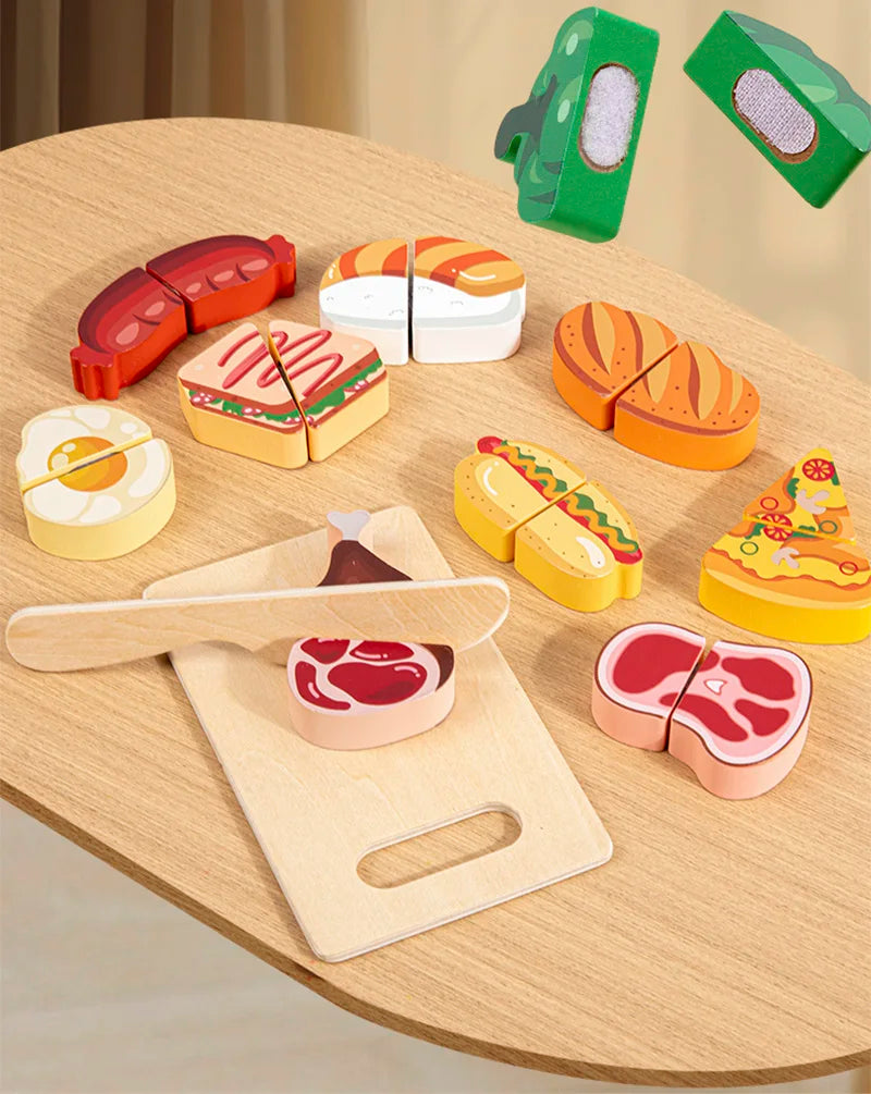 MemoryDIY Wooden Kitchen Pretend Play Toy