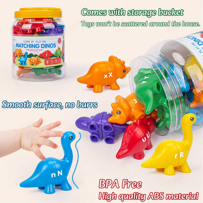 MemoryDIY Matching Dinosaur Toy With storage bucket