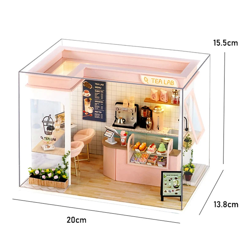 MemoryDIY Mini DIY Dollhouse Kit – 3D Wooden Puzzle Model with Furniture for Kids, Adults & Home Decor