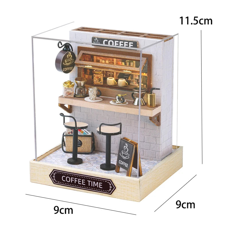 MemoryDIY Mini Doll House DIY 3D Puzzle Toy - Wooden Craft Model for Home Decoration & Gifts