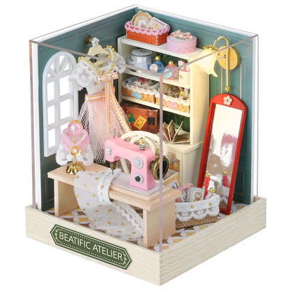 MemoryDIY Mini DIY Dollhouse Kit – 3D Wooden Puzzle Model with Furniture for Kids, Adults & Home Decor