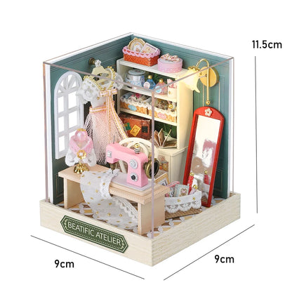 MemoryDIY Mini Doll House DIY 3D Puzzle Toy - Wooden Craft Model for Home Decoration & Gifts