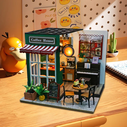 MemoryDIY Mini DIY Dollhouse Kit – 3D Wooden Puzzle Model with Furniture for Kids, Adults & Home Decor