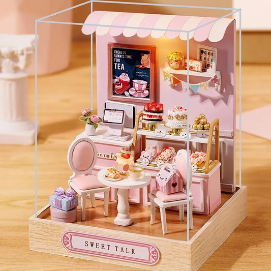 MemoryDIY Mini Doll House DIY 3D Puzzle Toy - Wooden Craft Model for Home Decoration & Gifts