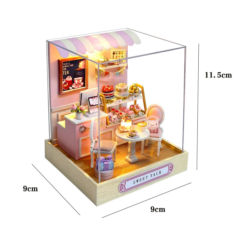 MemoryDIY Miniature Dollhouse DIY 3D Puzzle Kit – Wooden Model with Furniture for Fun, Creativity & Home Decor