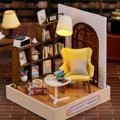 MemoryDIY Mini Doll House DIY 3D Puzzle Toy - Wooden Craft Model for Home Decoration & Gifts