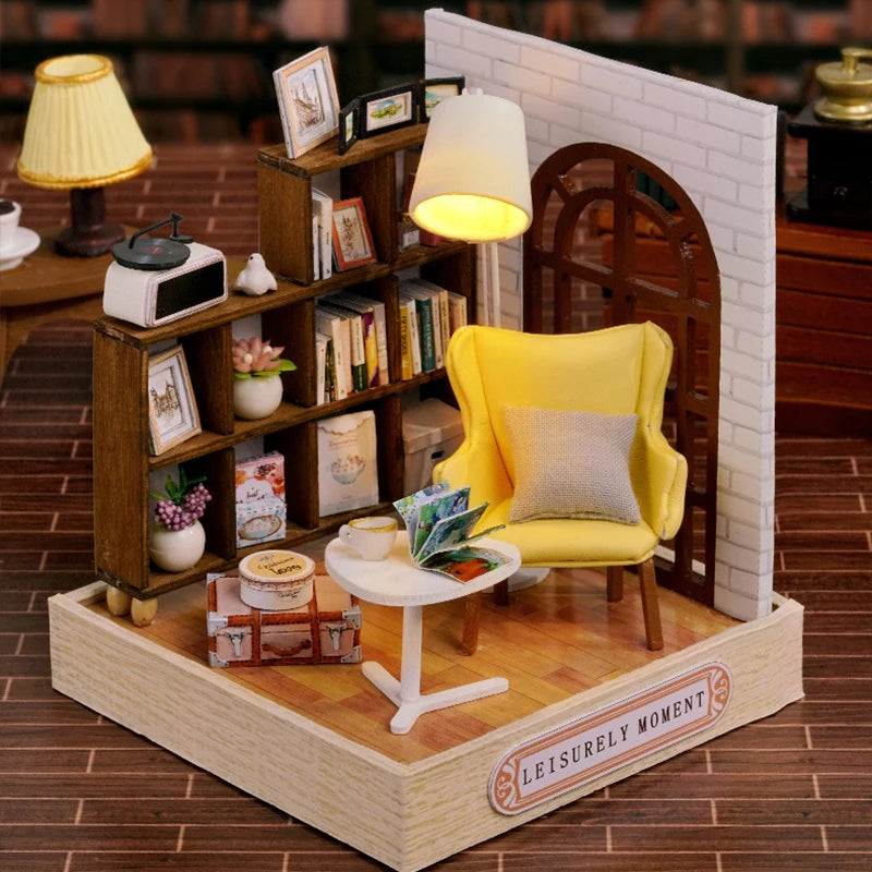 MemoryDIY Mini Doll House DIY 3D Puzzle Toy - Wooden Craft Model for Home Decoration & Gifts