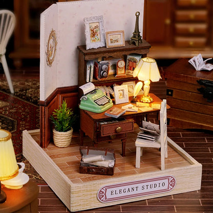 MemoryDIY Mini Doll House DIY 3D Puzzle Toy - Wooden Craft Model for Home Decoration & Gifts