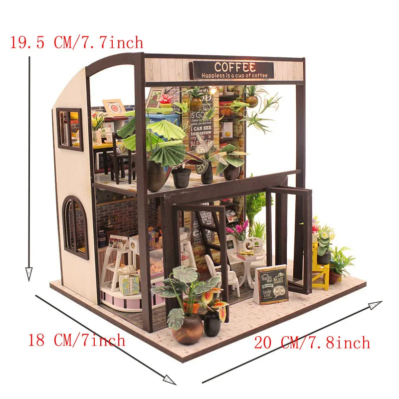 MemoryDIY Mini DIY Dollhouse Kit – 3D Wooden Puzzle Model with Furniture for Kids, Adults & Home Decor