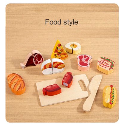 MemoryDIY Wooden Kitchen Pretend Play Toy