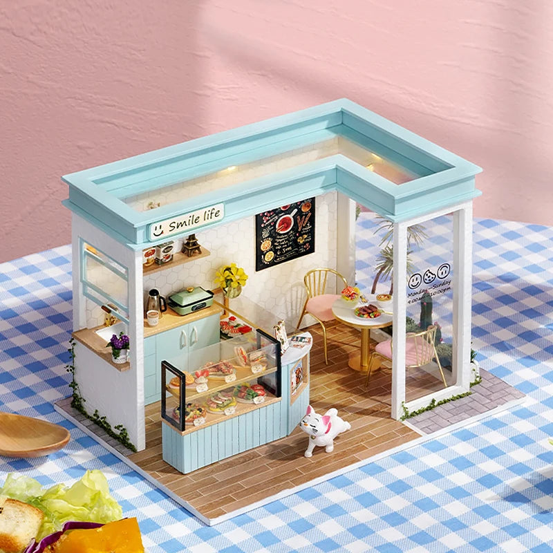 MemoryDIY Miniature Dollhouse DIY 3D Puzzle Kit – Wooden Model with Furniture for Fun, Creativity & Home Decor