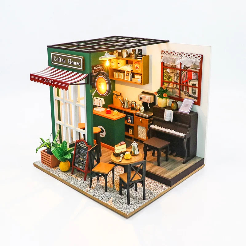 MemoryDIY Mini DIY Dollhouse Kit – 3D Wooden Puzzle Model with Furniture for Kids, Adults & Home Decor