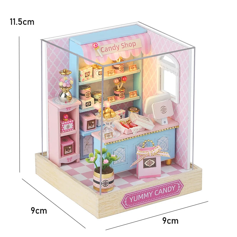 MemoryDIY Mini Doll House DIY 3D Puzzle Toy - Wooden Craft Model for Home Decoration & Gifts