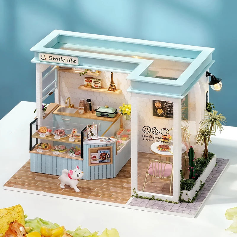 MemoryDIY Miniature Dollhouse DIY 3D Puzzle Kit – Wooden Model with Furniture for Fun, Creativity & Home Decor