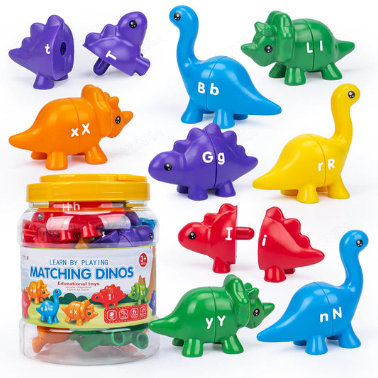 MemoryDIY Matching Dinosaur Toy With storage bucket