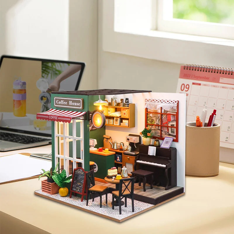 MemoryDIY Mini DIY Dollhouse Kit – 3D Wooden Puzzle Model with Furniture for Kids, Adults & Home Decor