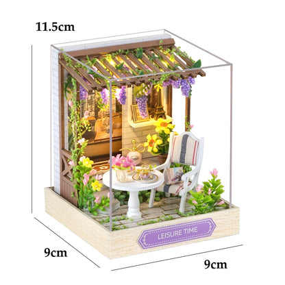 MemoryDIY Mini Doll House DIY 3D Puzzle Toy - Wooden Craft Model for Home Decoration & Gifts